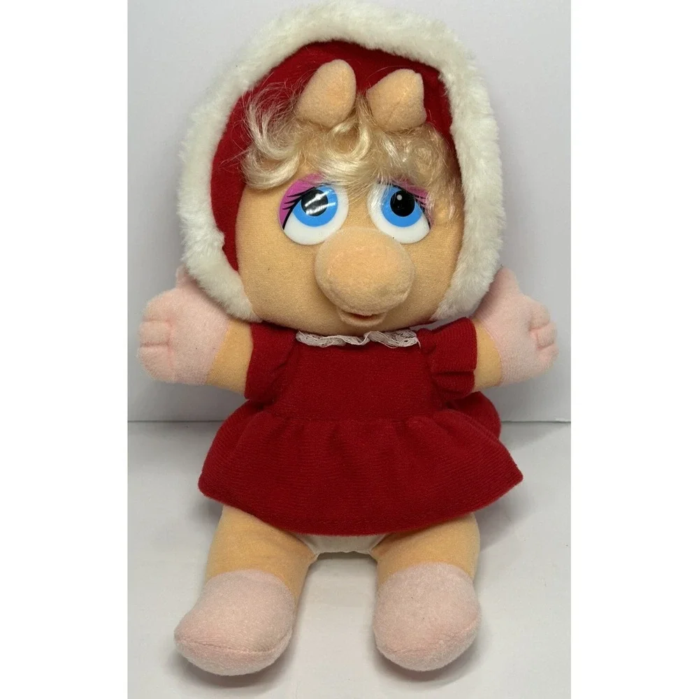 1987 Miss Piggy‎ Henson Muppet Babies Baby Christmas Plush Toy Vintage